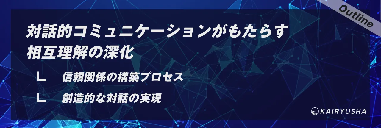 対話的コミュニケーションがもたらす相互理解の深化