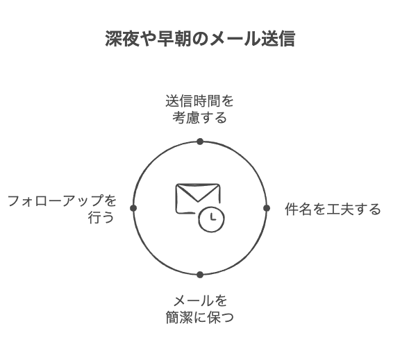 やむを得ず深夜・早朝にメールを送る場合の対処法
