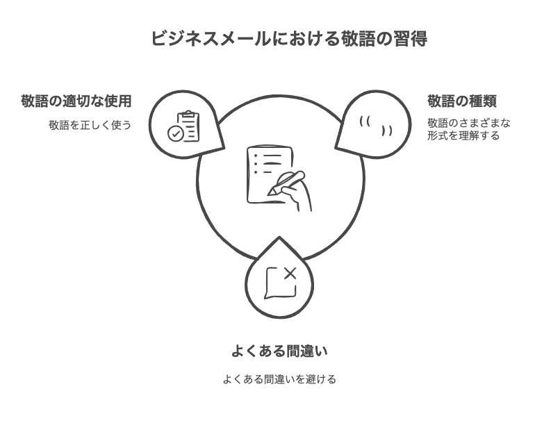 ビジネスメールにおける敬語表現の基本