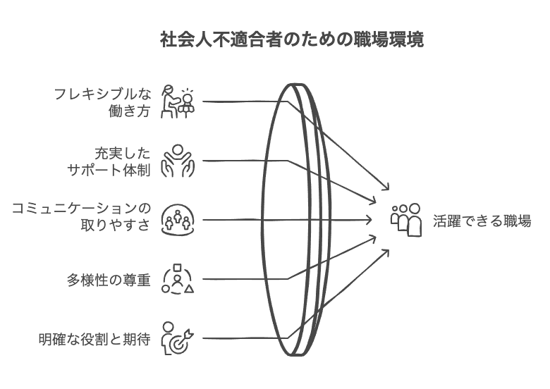 社会人不適合者が活躍できる職場環境の特徴