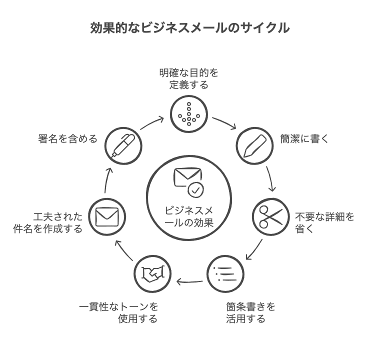簡潔なビジネスメールを書くための基本原則