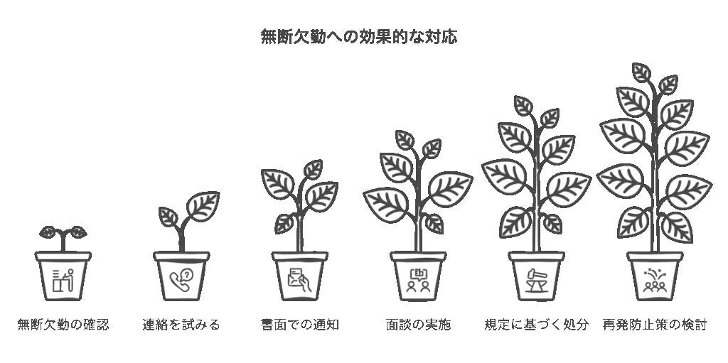 無断欠勤への具体的な対応法